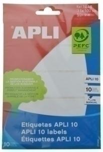 ETIQUETAS MANUAL BOLSA APLI 01648 10H 31X100 /1648