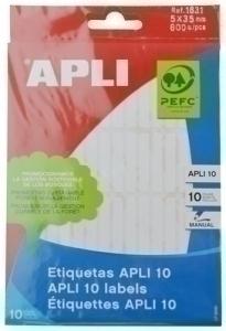 ETIQUETAS MANUAL BOLSA APLI 01631 10H 5X35 /1631