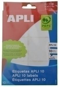 ETIQUETAS MANUAL BOLSA APLI 01656 10H 50X50 /1656