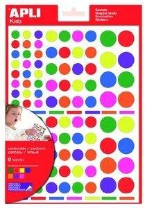 GOMETS APLI  BOLSA 6h REMOVIBLES CIRCULOS MULTICOLOR 7 col.surt.(AM-AZ-RJ-VD-NJ-VI-RS) 624 uds. (12970)