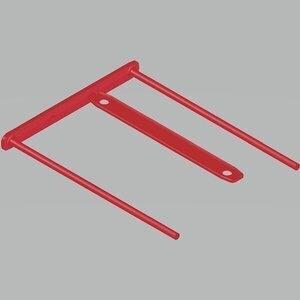 FASTENER FELLOWES PLASTICO D-CLIP ROJO 100mm (Caja de 100)