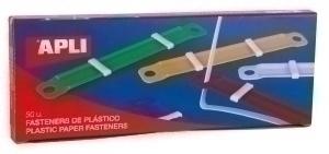 FASTENER APLI PLASTICO COLORES SURTIDOS (Caja de 50)
