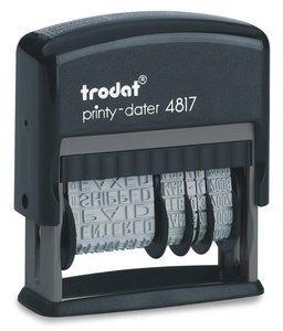 FECHADOR ent.AUT. TRODAT PRINTY 4817 3,8 mm. FORMULARIO COMERCIAL 12 TEXTOS