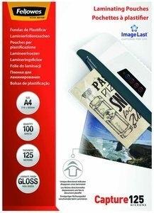 FUNDA PLASTIFICAR FELLOWES BRILLO 216x303 (A4) 125  PAQUETE de 100