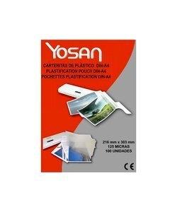 FUNDA PLASTIFICAR YOSAN 216x303 (A4) 125  PAQUETE de 100