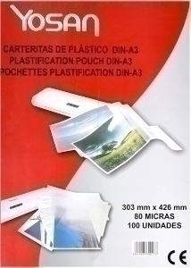 FUNDA PLASTIFICAR YOSAN 303X426 A3 80 P/100 /0101DOFO