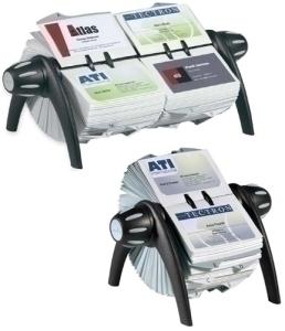 FICHERO ROTATIVO TARJETERO DURABLE VISIFIX FLIP (400 tarjetas) NEGRO