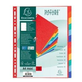 SEPARADORES EXACOMPTA CARTON NATURE 400g A4+ 12 POS. /2612E