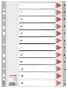 INDICE ESSELTE PP NUM. A4 PS.1-12 IND. COL /100106