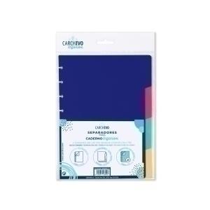 SEPARADORES CARCHIVO INGENIOX INTENSE PP EXTRA FUERTE A5 4 pestañas 8 taladros