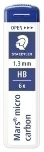 MINAS  STAEDTLER 250 MARS MICRO CARBON 1,3 - HB (TUBO de 6)