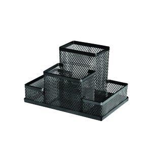 ORGANIZADOR SOBREMESA FOROFIS RECTANGULAR METALICO MALLA NEGRO