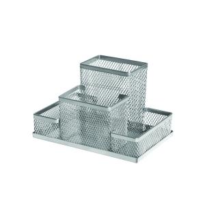 ORGANIZADOR SOBREM. FOROFIS RECTANG. METALICO MALLA PLATA /91311