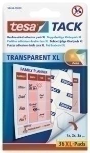 PUNTO ADHESIVO TRANSPARENTE XL TESA TACK  36 UNIDADES