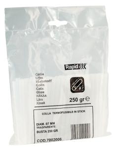 COLA TERMOFUSIBLE en BARRA RAPID 250gr  7/ 10mm BOLSA de 13