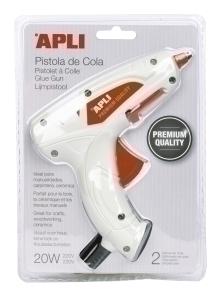 PISTOLA de COLA TERMOFUSIBLE APLI 20W