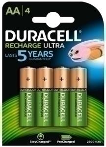 PILAS DURACELL RECARGABLES AA 2500 MAH (DX1500 -HR06) BLISTER DE 4