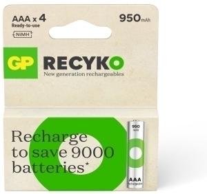 PILAS RECARGABLES GP 950 AAA 1000 MAH ALTA CAPAC. BLIS/4 /100AAAHC