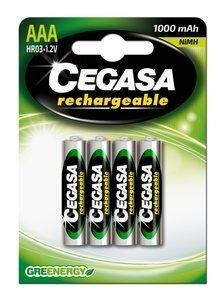 PILAS RECARGABLES CEGASA HR03 AAA 1000 MAH BLISTER DE 4