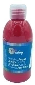 PINTURA ACRILICA TCOLORS 250 ML BOTELLA ROJO /34447