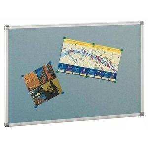 TABLERO CORCHO FAIBO SOLIDO TAPIZADO MARCO ALUMINIO 90x120 cm GRIS
