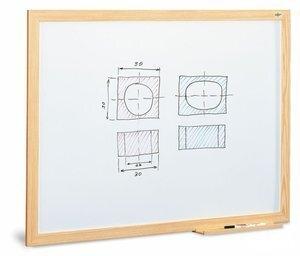 PIZARRA BLANCA FAIBO ESTRATIFICADA MARCO FIBRA 100x200 cm con CAJETIN de 40 cm