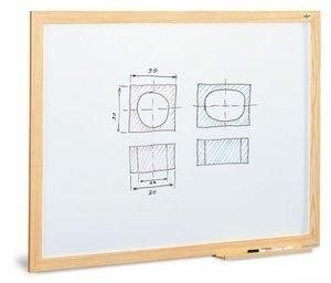 PIZARRA BLANCA FAIBO ESTRATIFICADA MARCO FIBRA 100x150 cm con CAJETIN de 40 cm