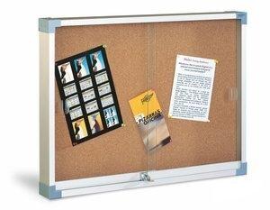 VITRINA ANUNCIOS FAIBO CORCHO de ALUMINIO y CRISTAL 80x100 cm