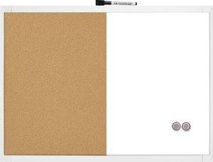 PIZARRA DOBLE USO NOBO (BLANCA MAGNETICA + CORCHO) 58,5x43 cm COLORES SURTIDOS
