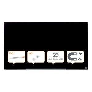 PIZARRA CRISTAL MAGNETICA NOBO DIAMOND 1260x711 NEGRA