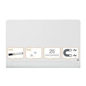 PIZARRA CRISTAL MAGNETICA NOBO DIAMOND REDONDEADA  993x559 BLANCA