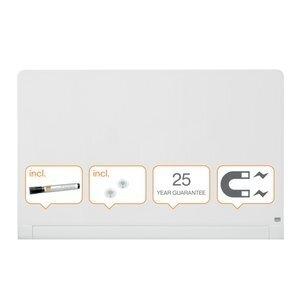 PIZARRA CRISTAL MAGNETICA NOBO DIAMOND REDONDEADA 1264x711 BLANCA