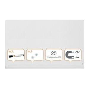 PIZARRA CRISTAL MAGNETICA NOBO DIAMOND REDONDEADA 1883x1053 BLANCA
