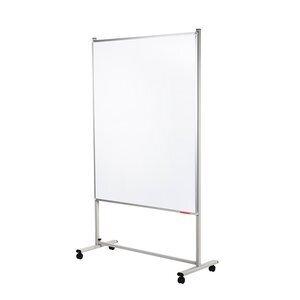 PIZARRA LACADA MAGNETICA ROCADA 120x150 DOBLE CARA BLANCA CON RUEDAS