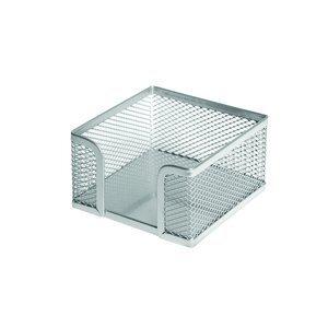 PORTA NOTAS FOROFIS METALICO MALLA CUADRADO PLATEADO
