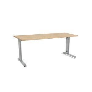 MESA ROCADA METAL 180x80 ESTRUCTURA ALUMINIO TABLERO ROBLE