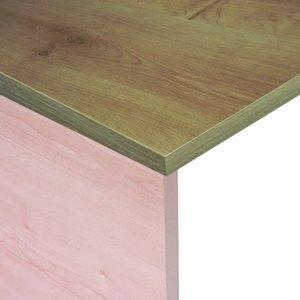MESA ROCADA WORK 160x80 ESTRUCTURA HAYA TABLERO ROBLE