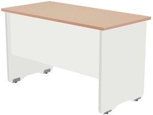 MESA ROCADA WORK  120x60 ESTRUCTURA BLANCO TABLERO ROBLE