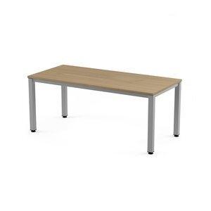 MESA ROCADA EXECUTIVE 160x80 ESTRUCTURA ALUMINIO TABLERO MELAMINA ROBLE