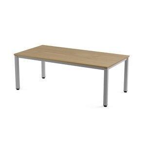 MESA ROCADA EXECUTIVE 200x100 ESTRUCTURA ALUMINIO TABLERO MELAMINA ROBLE