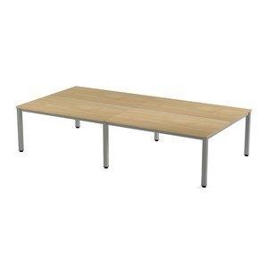 MESA ROCADA EXECUTIVE 360x163 ESTRUCTURA ALUMINIO TABLERO MELAMINA ROBLE
