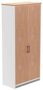 ARMARIO ROCADA CON PUERTAS 195x90x45 ESTRUCTURA BLANCO PUERTAS Y TAPA ROBLE
