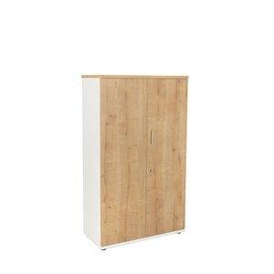 ARMARIO ROCADA CON PUERTAS 156x90x45 ESTRUCTURA BLANCO PUERTAS Y TAPA ROBLE
