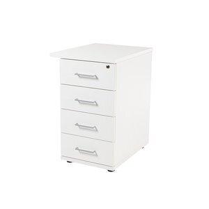 CAJONERA ROCADA 47x60x72 con 4 CAJONES ESTRUCTURA BLANCO FRONTALES BLANCO