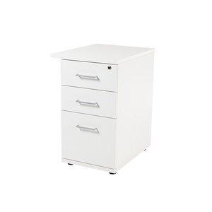 CAJONERA ROCADA 47x60x72 con 2 CAJONES + CARPETERO ESTRUCTURA BLANCO FRONTALES BLANCO