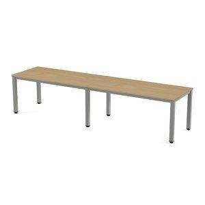 MESA ROCADA EXECUTIVE 320x80 ESTRUCTURA ALUMINIO TABLERO MELAMINA ROBLE