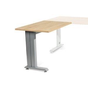 MESA ROCADA METAL ALA 100x60 ESTRUCTURA ALUMINIO TABLERO ROBLE