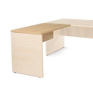 MESA ROCADA WORK ALA 100x60 ESTRUCTURA HAYA TABLERO ROBLE