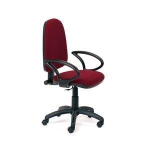 SILLA ROCADA TELA IGNIFUGA RD-930/2 GRANATE CON BRAZOS
