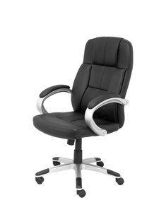 SILLA PIQUERAS Y CRESPO TOBARRA BRAZOS FIJOS MECANISMO BASCULANTE ASIENTO Y RESPALDO TAPIZADO SIMILPIEL NEGRO